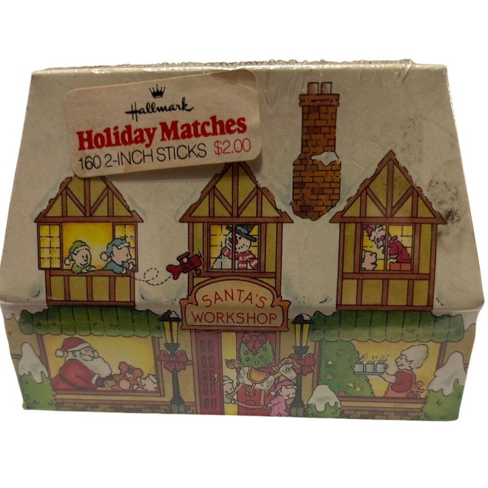 Vtg Hallmark Holiday Matches 1981 Santas Workshop Collectible 160 2” Sticks
